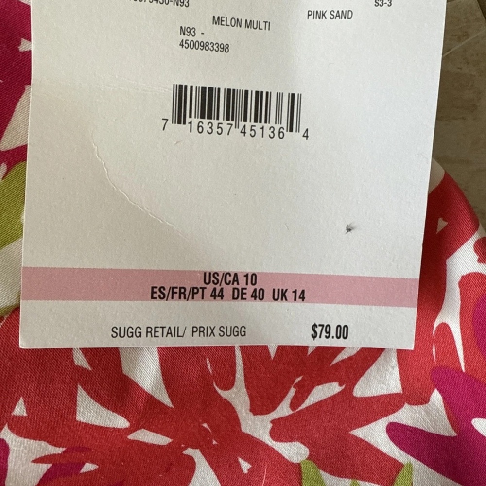 Pappagallo Hot Pink & Lime Floral Ankle Jeans pink (sand and melon) 10 nwt - Picture 9 of 16